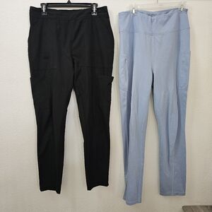 Jaanuu Blue Scrubs Pants Size Large Two Pairs